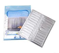 HomeVortex Lot de 2 huiles pliables en aluminium pour protection anti-éclaboussures, pour cuisinière, bouclier de cuisson résistant à la chaleur, avec ajustement réglable, pour un nettoyage facile