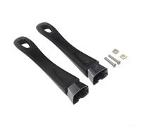 HomeVortex Lot de 2 poignées de rechange en bakélite de 170 mm, résistantes à la chaleur, avec boucle de suspension et vis de montage, pour réparation de casseroles et ustensiles de cuisine, noir
