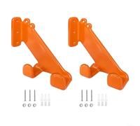 HomeVortex Lot de 2 supports muraux pour outils de tronçonneuse en acier inoxydable, avec revêtement de protection orange, support de rangement robuste pour meuleuse d'angle et jardin