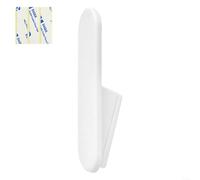 HomeVortex Lot de 3 crochets muraux modernes en plastique robuste pour chapeau et chapeau - Décoration d'intérieur - Facile à installer - Pour salon, chambre à coucher, blanc et rouge (blanc)