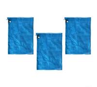 HomeVortex Lot de 3 sacs en maille fine pour aspirateur de piscine Leaf Eater, cordon de serrage en nylon pour Leaf Gulper PS454 185, bleu, 30 x 23 cm