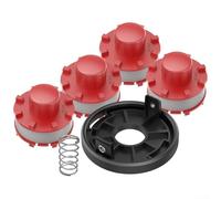HomeVortex Lot de 6 bobines de rechange pour tondeuse à gazon CE-CT36/30 3405096, GE-CT 36/30 Li E Solo, pour tondeuse Agillo 36/255 BL & 18/200, ressort de capuchon en ABS inclus, noir