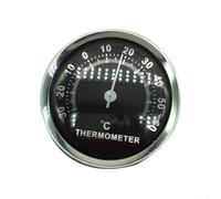 HomeVortex Mini hygromètre thermomètre, 57 mm en alliage d'aluminium avec cadran transparent pour la maison, le bureau, l'école, l'entrepôt, plage de -30 à 50 °C (noir)
