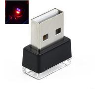 HomeVortex Mini lumière d'ambiance LED USB pour intérieur de voiture, lampe décorative flexible, avec abat-jour doux, pour tableau de bord, porte de console, 5 V, blanc, bleu, rouge, violet, jaune