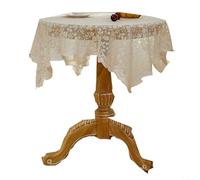 HomeVortex Nappe rustique en dentelle avec fleurs sauvages et tournesol, nappe décorative pour table de salle à manger pour la maison, la cuisine, pour un entretien facile, 60 x 60 cm (jardin-90 x 90