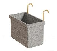 HomeVortex Panier à linge pliable, avec crochets, panier de rangement pliable en tissu, pour porte arrière ou tringle de placard, poubelle à vêtements suspendue, pour chambre à coucher, salle de bain