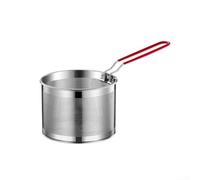 HomeVortex Panier à pâtes en acier inoxydable, passoire pour faire bouillir, cuire des légumes à la vapeur, compatible avec les casseroles de 2 l et 3 litres, diamètre de 20 cm, argenté (03)