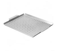 HomeVortex Panier de barbecue anti-adhésif rectangulaire en acier au carbone pour barbecue en plein air, légumes, viande, 40,2 x 25,8 x 2,7 cm
