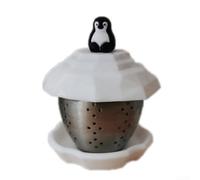 HomeVortex Passoire à thé, infuseur en maille d'acier inoxydable, joli filtre pour théière et tasse, infuseur à thé en vrac avec poignée, gadget de cuisine, argent