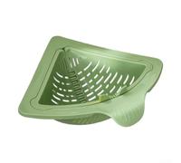 HomeVortex Passoire d'angle magnétique pour évier - Égouttoir triangulaire en plastique pour le séchage des déchets alimentaires - Filtre peu encombrant avec structure ouverte - Blanc (vert)