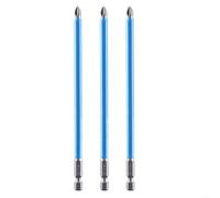 HomeVortex PH2 Lot de 3 embouts de tournevis antidérapants, tête magnétique anti-bande, pour perceuse électrique, extracteur de vis endommagés en acier allié élevé, tige de 6,35 mm, 90 mm, 150 mm