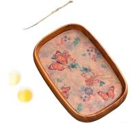 HomeVortex Plateau à thé en noyer, table d'infusion sèche de style chinois pour service à thé Kung Fu, organisateur de rangement en bois naturel avec surface spacieuse pour théière et tasses