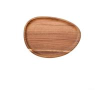 HomeVortex Plateau de service ovale en bois rustique pour charcuterie, petit déjeuner, table basse, planche décorative robuste marron naturel pour apéritifs, desserts, boissons, facile à nettoyer