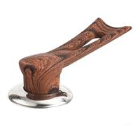 HomeVortex Poignée de couvercle de casserole en bois, bouton résistant à la chaleur avec base en acier inoxydable, design standard pour couvercles avec trou de 0,5 à 1,2 cm de diamètre, marron (M)