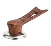 HomeVortex Poignée de couvercle de casserole en bois résistant à la chaleur, avec base en acier inoxydable, prise en main ergonomique standard, pour couvercles de casseroles de 0,5 à 1,2 cm, marron (M