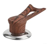 HomeVortex Poignée de couvercle de casserole en bois résistant à la chaleur, avec base en acier inoxydable, prise en main ergonomique standard, pour couvercles de casserole trou de 0,5 à 1,2 cm