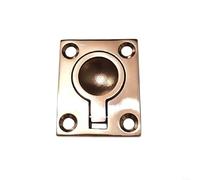 HomeVortex Poignées de tirage encastrées en acier inoxydable 304, loquet à anneau pour armoires, bateaux, trappes de sol, poignée de levage carrée résistante avec vis, pont marin moderne (48 x 38 mm)
