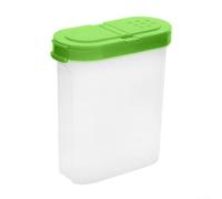 HomeVortex Pots à épices transparents avec double couvercle et filtre verseur latéral, bouteilles d'assaisonnement en ABS transparent pour rangement de cuisine, pour condiments facile à nettoyer, 11,7