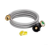 HomeVortex Pour tuyau de propane qcc1 portable de 0,5 kg, 9,1 kg | pour connecteur de gaz tressé en acier inoxydable pour Weber Q, pour poêle Coleman, pour chauffage buddy, grill