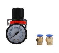 HomeVortex Régulateur de pression d'air AR2000, avec manomètre, vanne de commande pneumatique G1/4, corps en alliage d'aluminium, pour compresseur, réglage précis ± 1 %, 2 adaptateurs inclus