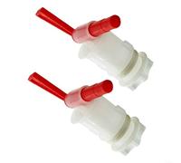 HomeVortex Robinet à levier robuste pour seau de fermentation, rotatif à 180 degrés, équipement de brassage maison, vin, bière, buse amovible avec joints et écrou, plastique rouge et blanc
