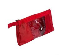 HomeVortex Sac de rangement pour outils robuste, tissu Oxford épais, avec panneau translucide en PVC, organiseur à fermeture éclair, pour atelier, garage, poignée de transport portable, vert, (rouge)