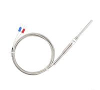 HomeVortex Sonde thermocouple de type K en acier inoxydable, avec fil blindé, pour chauffage de chaudière, contrôle d'automatisation des machines en plastique, 1 m (1 m)