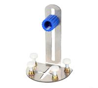 HomeVortex Support de niveau mural réglable, base fixe en acier inoxydable, avec interfaces de 6 mm et 15 mm, outil de précision portable, pour bricolage et usage professionnel, argenté (acier
