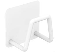HomeVortex Support mural pour éponge de cuisine, support de drainage en plastique et acier inoxydable, sans perçage, pour éponges, brosses, ustensiles, étanche, antirouille (blanc)