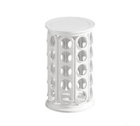 HomeVortex Support rotatif pour capsules de café, 40 trous, support de rangement pour dosettes, noir (blanc)