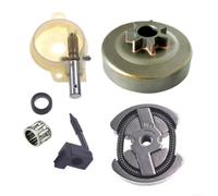 HomeVortex Tambour d'embrayage et kit d'huile, pour tronçonneuse 41 136 137 141 142, composants de mécanisme d'entraînement, pièces de rechange avec roulement d'embrayage pour huilier à engrenage à