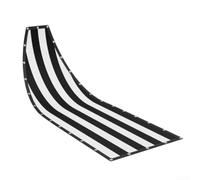 HomeVortex Teslin Tissu de rechange imperméable pour balancelle de jardin ou chaise longue Noir 64 x 197 x 23 cm