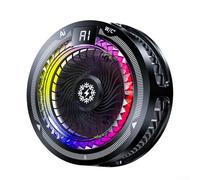 HomeVortex TH25pro Refroidisseur de pH mobile, semi-conducteur 15 W, contrôle de la température AI, ventilateur de refroidissement de jeu, avec lumière RVB dynamique, 4 modes, clip magnétique, pour