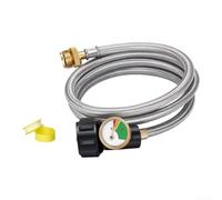 HomeVortex Tuyau de raccordement de gaz propane en acier inoxydable pour | for QCC1 Tank to 0.5kg Portable Grill, Compatible with for Weber for Q Series, for Coleman Stove