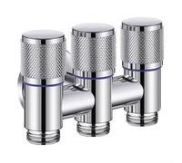 HomeVortex Vanne inverseur à 3 voies de 1,27 cm, butée d'angle en acier inoxydable, pour machines à laver, lave-vaisselle, douche, séparateur d'eau multi-sorties étanche, avec anneaux d'étanchéité