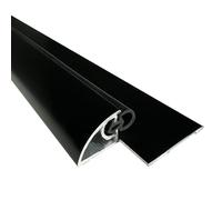 HOMEWELL - Seuil de porte PMR, Largeur 50mm Lg 730mm + joint d'étanchéité + DECOUPE ANGLES - Laqué noir