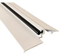 HOMEWELL - Seuil de porte PMR (Norme Handicap) aluminium avec joint et découpe d'angles (Laqué blanc, 930mm)