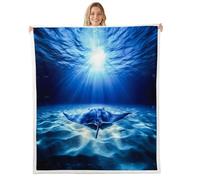 Homewish Couverture Polaire 75x100cm sous-Marin Stingray
