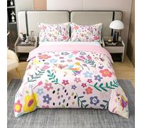 Homewish Enfants Licorne Coton Housse de Couette Licorne Cadeau,Rose Literie 220x240,Cartoon Licorne Parure de Lit Garçon Fille,Kawaii Animaux Galaxie Star Moon Lit Set avec 2 Taies d'oreiller