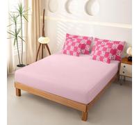 Homewish Housse de Couette 220x240 7 Pièces Imprimé Léopard | Parure de Lit Roses Chaud Grilles Patchwork Drap Housse Guépard Afriquein Drap Plat, 2 Taies d'oreiller, 2 Housses de Coussin