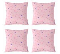 Homewish Lot de 2 Decorative Housse de Coussin 40x40 Kawaii Roses Étoile | Taie d'oreiller Dessin Animé Mignon Étoile Impression Housse d'oreiller Princesse Style Coquette -