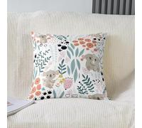 Homewish Lot de 2 Housse de Coussin 45x45 Enfant Fille Koala Kawaii, Taie d'oreiller Enfants Koala de Dessin Animé, Housse Coussin Imprimé en Forme de Cœur Fleur, Housse d'oreiller Animaux À Pattes