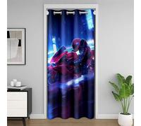 Homewish Rideau Occultant 150x203 Vélo Sale Rideau de Porte pour Vie privée Enfants Adolescents Adultes 3D Motocross Racing Rideaux Porte Sports Extrêmes Rideaux de Placard Motocycliste pour Chambre