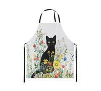 Homewish Tablier Cuisine Chat Japonais Drôle,Tablier de Cuisine Japonais Ukiyo-E Chat