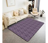 Homewish Tapis Salon 150x200cm Imprimé Guépard Violet Tapis Sol Peau de Léopard Tapis Chambre Guépard Faune Décoration D'Intérieur Animal Safari Africain