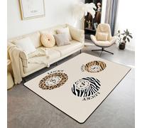 Homewish Tapis Salon 150x200cm Mode Moderne Y2K Tapis Sol Balle Porte Bonheur Léopard Tapis Chambre Imprimé Zèbre Guépard Rétro Preppy Décoration D'Intérieur Tendence Funky Y2K