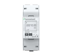 HomeWizard Compteur de courant Wi-Fi monophasé certifié MID | Rail DIN 35 mm, 100 A, 230 V, pour solaire, pompe à chaleur, voiture électrique et centrale électrique de balcon