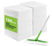 HOMEXCEL Lot de 120 chiffons de balayage secs compatibles avec Swiffer Sweeper- Recharges jetables pour balai et nettoyage du sol