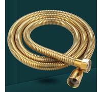 HOMEXO Douche Flexible en Acier Inoxydable doré 1/2 "Tuyau Long Salle de Bain Douche Tuyau d'eau Extension plomberie Tuyau tirant Tube 1pc (Size : 200cm)