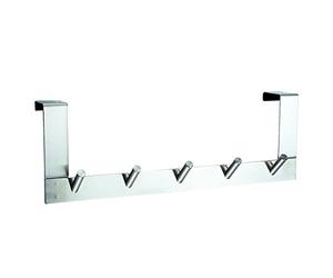 HomeXpert MSV 282 Patère avec 5 Têtes Acier Inoxydable Argent 36 x 7 x 12 cm